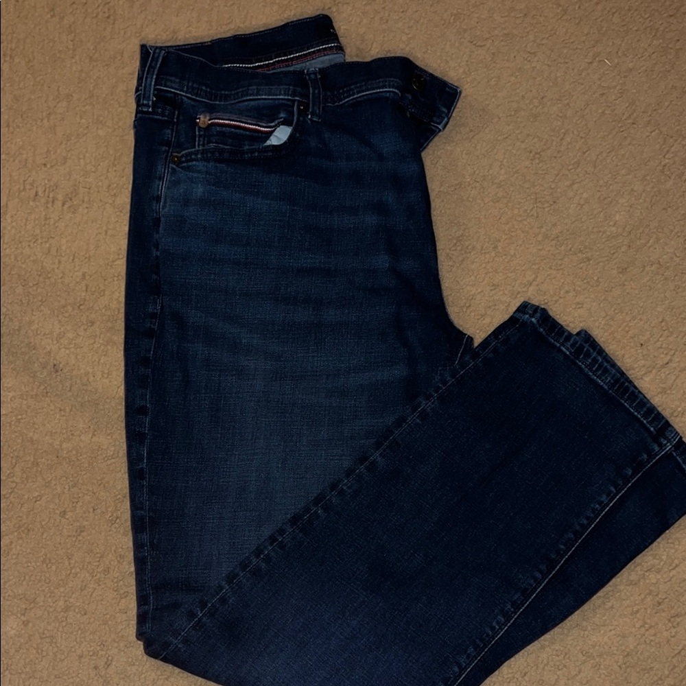 Tommy Hilfiger Men's Dark Indigo Straight Jeans